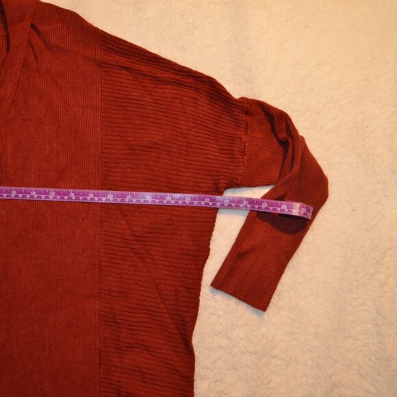 Zenana Outfitters rust red cardigan, longline open front knit sweater szM - Picture 7 of 14